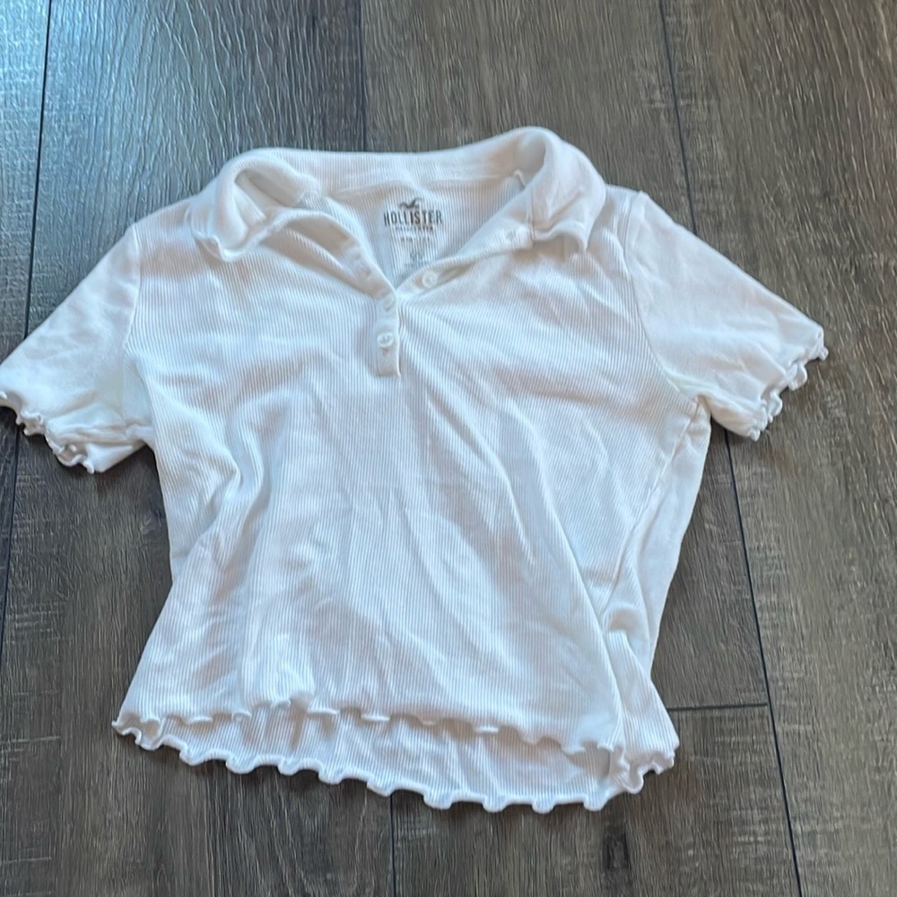 Hollister Baby Tee Polo Lettuce Edge XS